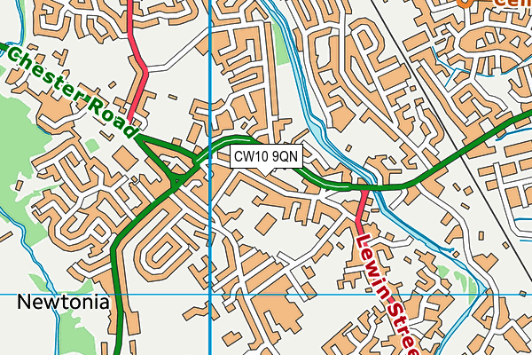 CW10 9QN map - OS VectorMap District (Ordnance Survey) CW10 9QN map - OS VectorMap District (Ordnance Survey)