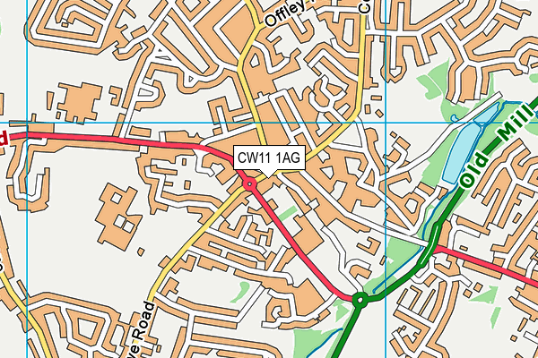 CW11 1AG map - OS VectorMap District (Ordnance Survey) CW11 1AG map - OS VectorMap District (Ordnance Survey)