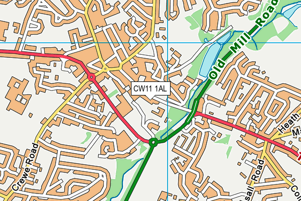 CW11 1AL map - OS VectorMap District (Ordnance Survey)