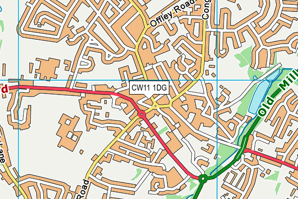 CW11 1DG map - OS VectorMap District (Ordnance Survey) CW11 1DG map - OS VectorMap District (Ordnance Survey)