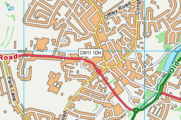 CW11 1DH map - OS VectorMap District (Ordnance Survey)
