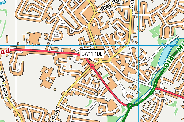 CW11 1DL map - OS VectorMap District (Ordnance Survey) CW11 1DL map - OS VectorMap District (Ordnance Survey)