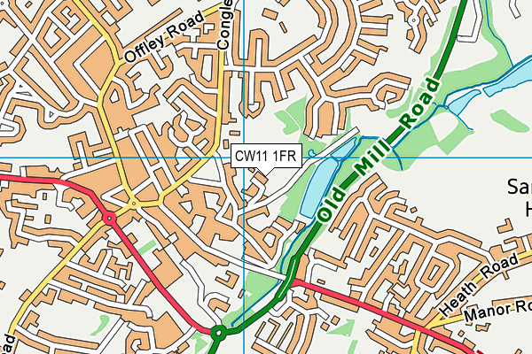 CW11 1FR map - OS VectorMap District (Ordnance Survey) CW11 1FR map - OS VectorMap District (Ordnance Survey)