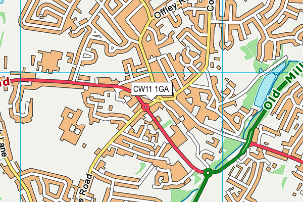 CW11 1GA map - OS VectorMap District (Ordnance Survey) CW11 1GA map - OS VectorMap District (Ordnance Survey)