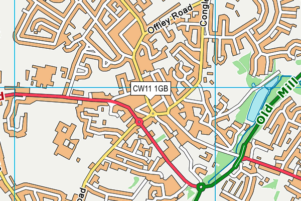 CW11 1GB map - OS VectorMap District (Ordnance Survey) CW11 1GB map - OS VectorMap District (Ordnance Survey)