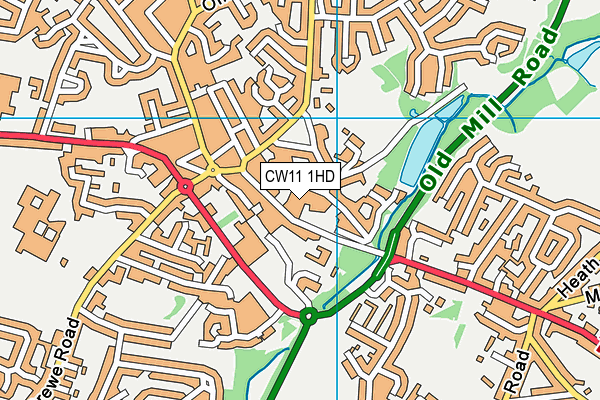 CW11 1HD map - OS VectorMap District (Ordnance Survey) CW11 1HD map - OS VectorMap District (Ordnance Survey)