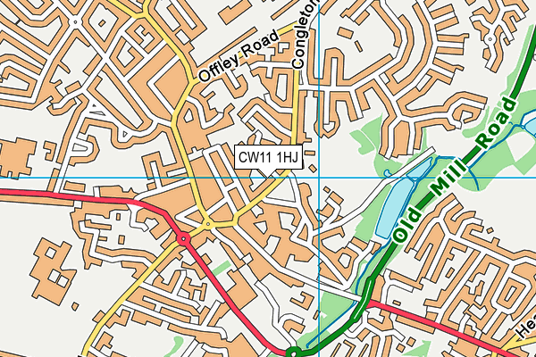 CW11 1HJ map - OS VectorMap District (Ordnance Survey) CW11 1HJ map - OS VectorMap District (Ordnance Survey)