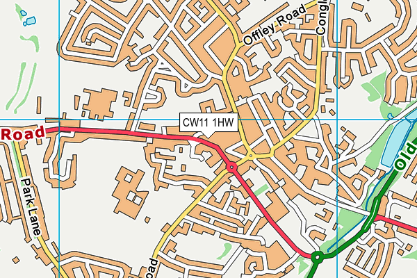 CW11 1HW map - OS VectorMap District (Ordnance Survey) CW11 1HW map - OS VectorMap District (Ordnance Survey)