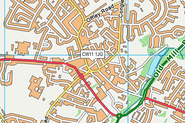 CW11 1JG map - OS VectorMap District (Ordnance Survey) CW11 1JG map - OS VectorMap District (Ordnance Survey)