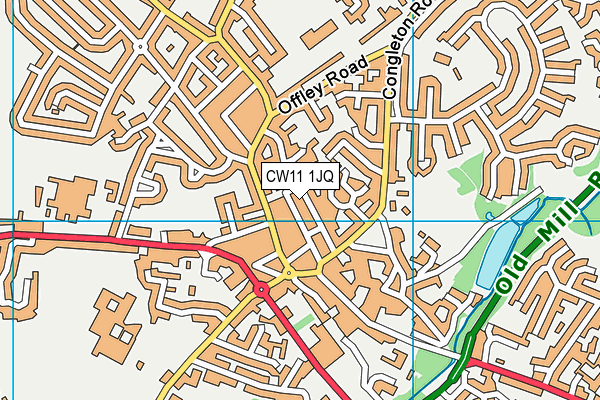 CW11 1JQ map - OS VectorMap District (Ordnance Survey) CW11 1JQ map - OS VectorMap District (Ordnance Survey)