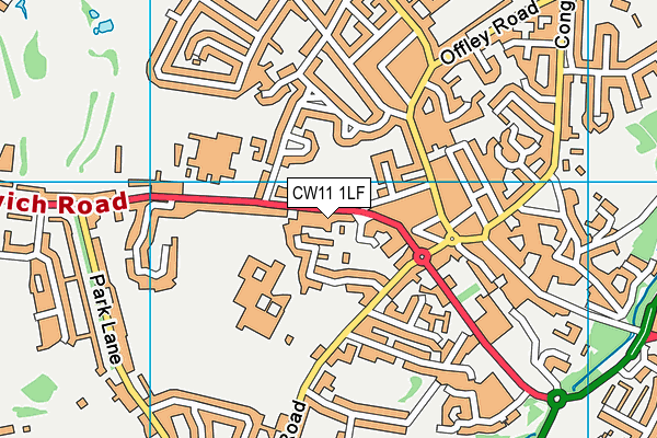 CW11 1LF map - OS VectorMap District (Ordnance Survey) CW11 1LF map - OS VectorMap District (Ordnance Survey)