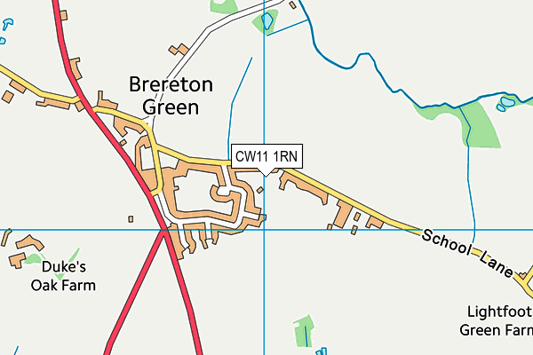 CW11 1RN map - OS VectorMap District (Ordnance Survey)