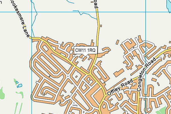CW11 1RQ map - OS VectorMap District (Ordnance Survey)