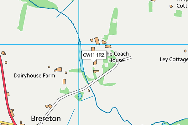 CW11 1RZ map - OS VectorMap District (Ordnance Survey) CW11 1RZ map - OS VectorMap District (Ordnance Survey)