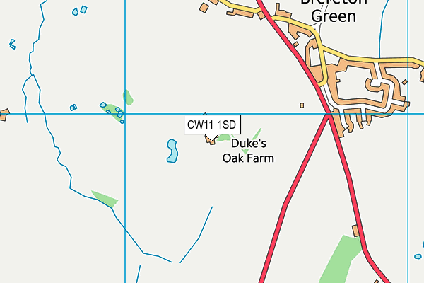 CW11 1SD map - OS VectorMap District (Ordnance Survey)