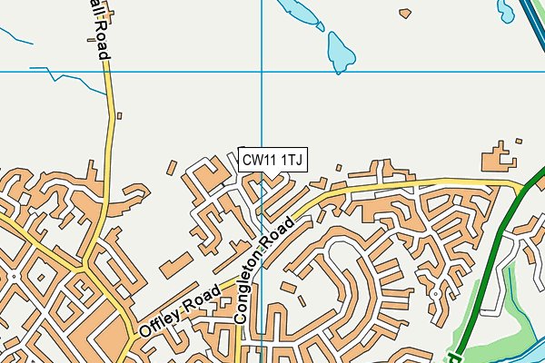 CW11 1TJ map - OS VectorMap District (Ordnance Survey) CW11 1TJ map - OS VectorMap District (Ordnance Survey)