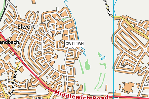 CW11 1WN map - OS VectorMap District (Ordnance Survey)