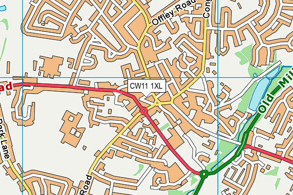 CW11 1XL map - OS VectorMap District (Ordnance Survey) CW11 1XL map - OS VectorMap District (Ordnance Survey)