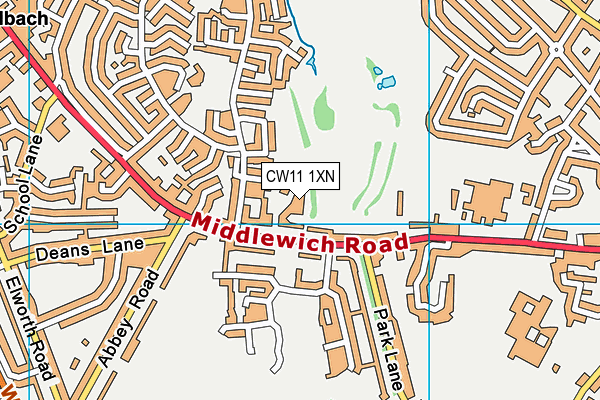 CW11 1XN map - OS VectorMap District (Ordnance Survey) CW11 1XN map - OS VectorMap District (Ordnance Survey)