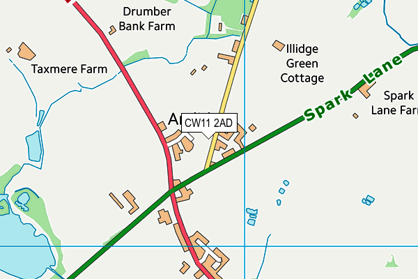 CW11 2AD map - OS VectorMap District (Ordnance Survey) CW11 2AD map - OS VectorMap District (Ordnance Survey)