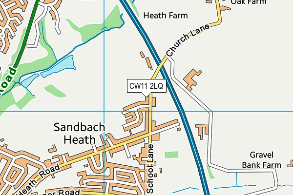 CW11 2LQ map - OS VectorMap District (Ordnance Survey) CW11 2LQ map - OS VectorMap District (Ordnance Survey)