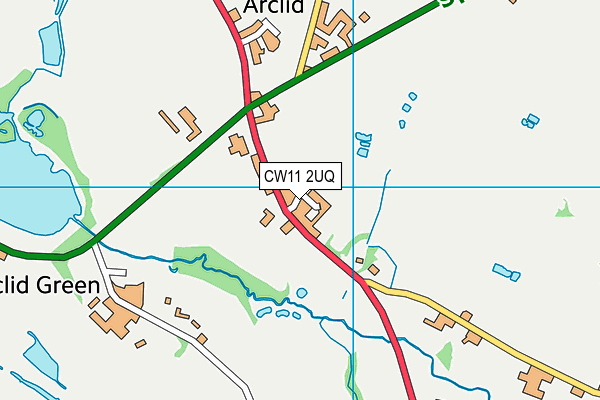 CW11 2UQ map - OS VectorMap District (Ordnance Survey) CW11 2UQ map - OS VectorMap District (Ordnance Survey)