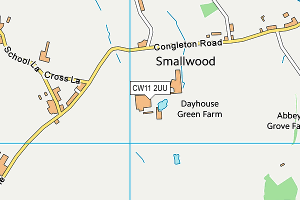 CW11 2UU map - OS VectorMap District (Ordnance Survey) CW11 2UU map - OS VectorMap District (Ordnance Survey)