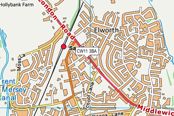 CW11 3BA map - OS VectorMap District (Ordnance Survey) CW11 3BA map - OS VectorMap District (Ordnance Survey)