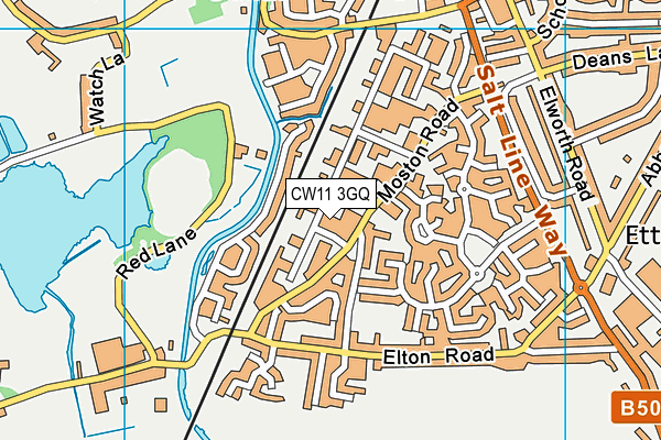 CW11 3GQ map - OS VectorMap District (Ordnance Survey)