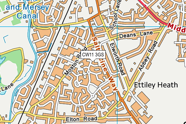 CW11 3GS map - OS VectorMap District (Ordnance Survey) CW11 3GS map - OS VectorMap District (Ordnance Survey)