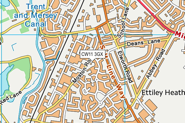 CW11 3GX map - OS VectorMap District (Ordnance Survey) CW11 3GX map - OS VectorMap District (Ordnance Survey)