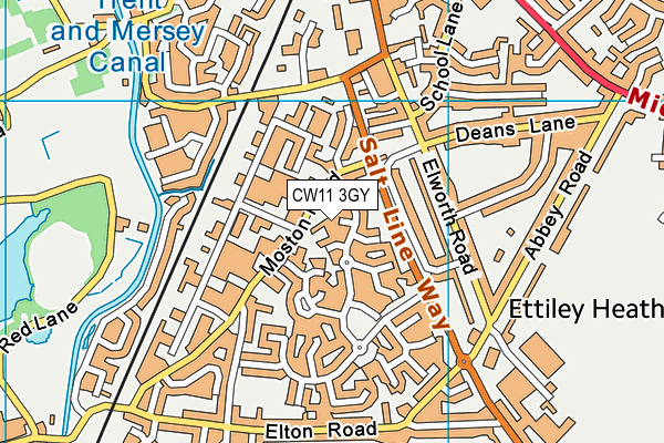 CW11 3GY map - OS VectorMap District (Ordnance Survey) CW11 3GY map - OS VectorMap District (Ordnance Survey)