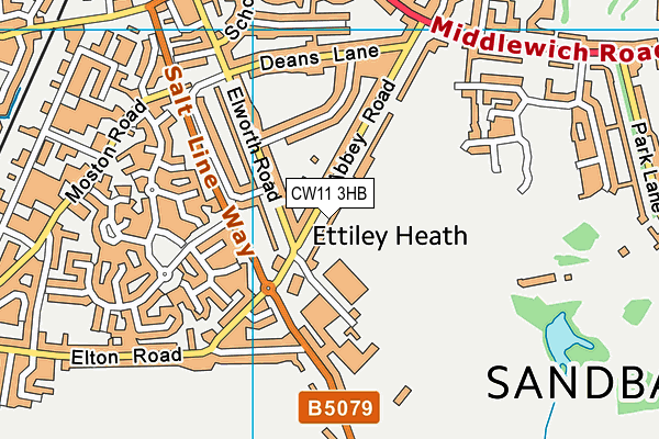 CW11 3HB map - OS VectorMap District (Ordnance Survey)