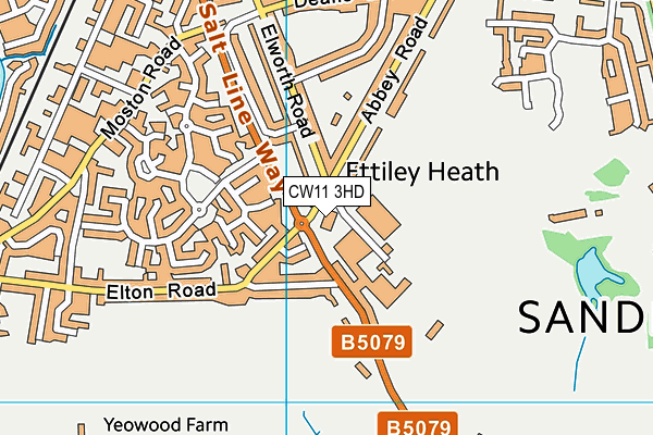 CW11 3HD map - OS VectorMap District (Ordnance Survey) CW11 3HD map - OS VectorMap District (Ordnance Survey)