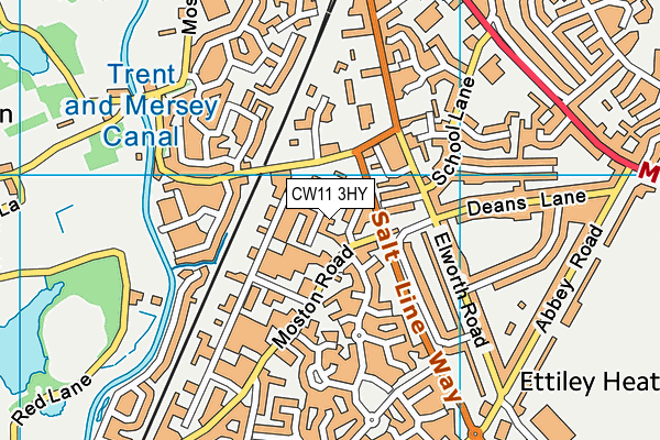 CW11 3HY map - OS VectorMap District (Ordnance Survey) CW11 3HY map - OS VectorMap District (Ordnance Survey)