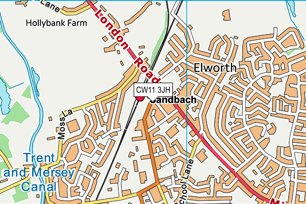 CW11 3JH map - OS VectorMap District (Ordnance Survey) CW11 3JH map - OS VectorMap District (Ordnance Survey)