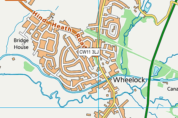 CW11 3LJ map - OS VectorMap District (Ordnance Survey) CW11 3LJ map - OS VectorMap District (Ordnance Survey)
