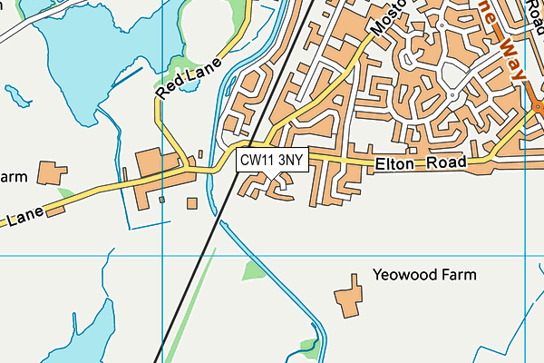 CW11 3NY map - OS VectorMap District (Ordnance Survey) CW11 3NY map - OS VectorMap District (Ordnance Survey)