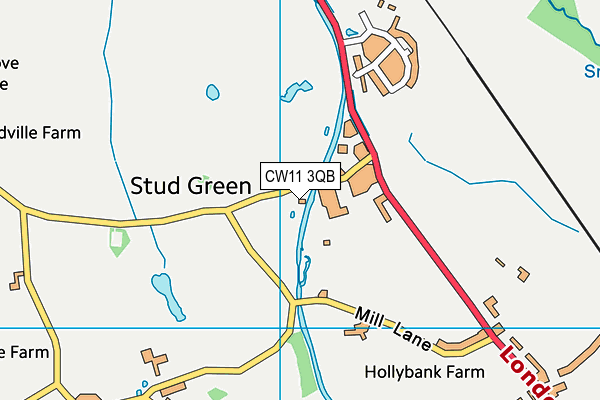 CW11 3QB map - OS VectorMap District (Ordnance Survey) CW11 3QB map - OS VectorMap District (Ordnance Survey)
