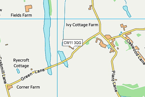 CW11 3QG map - OS VectorMap District (Ordnance Survey) CW11 3QG map - OS VectorMap District (Ordnance Survey)