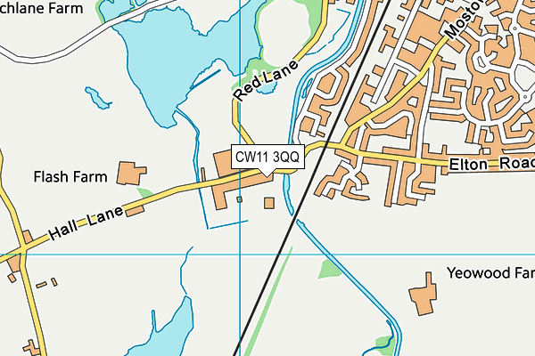 CW11 3QQ map - OS VectorMap District (Ordnance Survey) CW11 3QQ map - OS VectorMap District (Ordnance Survey)
