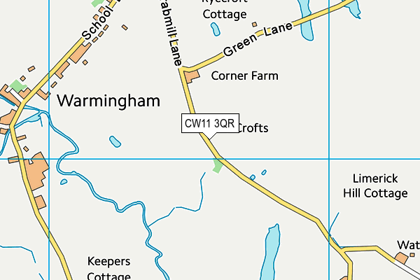 CW11 3QR map - OS VectorMap District (Ordnance Survey)