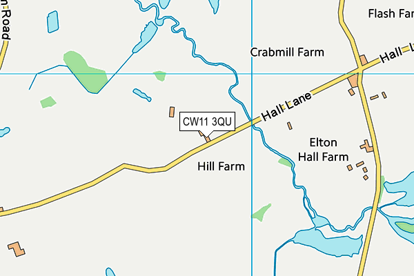 CW11 3QU map - OS VectorMap District (Ordnance Survey) CW11 3QU map - OS VectorMap District (Ordnance Survey)