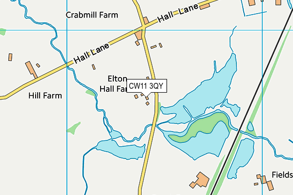 CW11 3QY map - OS VectorMap District (Ordnance Survey) CW11 3QY map - OS VectorMap District (Ordnance Survey)