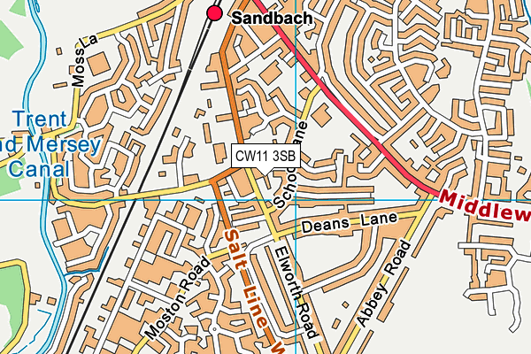 CW11 3SB map - OS VectorMap District (Ordnance Survey) CW11 3SB map - OS VectorMap District (Ordnance Survey)