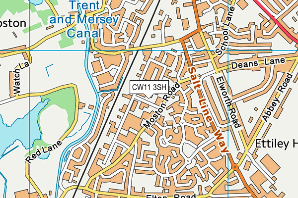 CW11 3SH map - OS VectorMap District (Ordnance Survey) CW11 3SH map - OS VectorMap District (Ordnance Survey)