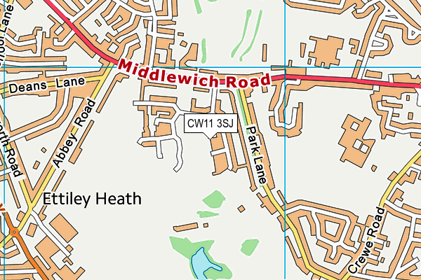 CW11 3SJ map - OS VectorMap District (Ordnance Survey) CW11 3SJ map - OS VectorMap District (Ordnance Survey)