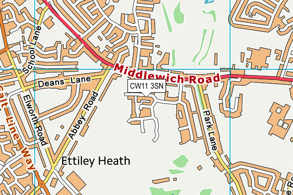 CW11 3SN map - OS VectorMap District (Ordnance Survey) CW11 3SN map - OS VectorMap District (Ordnance Survey)