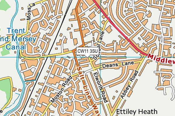 CW11 3SU map - OS VectorMap District (Ordnance Survey) CW11 3SU map - OS VectorMap District (Ordnance Survey)