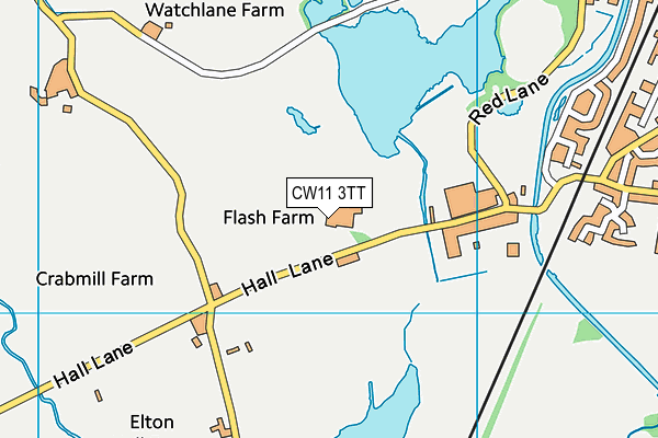CW11 3TT map - OS VectorMap District (Ordnance Survey)